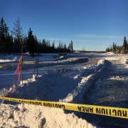 Snow Bridge under construction